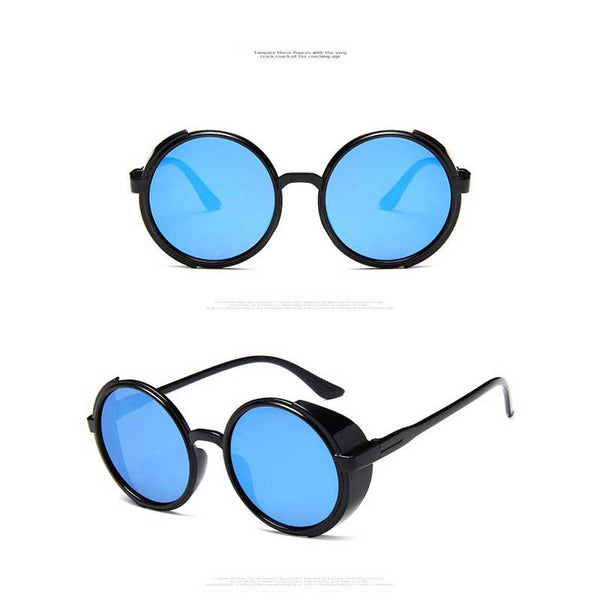 Gothic Steampunk Sunglasses Women Vintage Round Glasses Men Retro Coating Steam Punk Sun glasses Fashion High Quality Shades