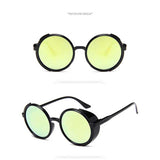 Gothic Steampunk Sunglasses Women Vintage Round Glasses Men Retro Coating Steam Punk Sun glasses Fashion High Quality Shades