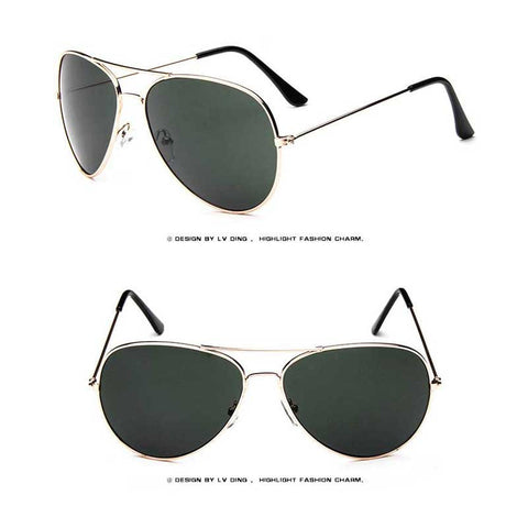 Classic Sunglasses Women Brand Designer Fashion Pilot Yellow Lens Glasses Men Retro Driving Sun glasses Vintage Metal Eyewear