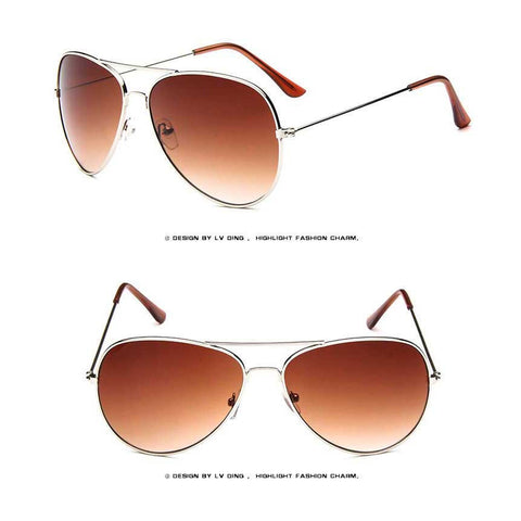Classic Sunglasses Women Brand Designer Fashion Pilot Yellow Lens Glasses Men Retro Driving Sun glasses Vintage Metal Eyewear