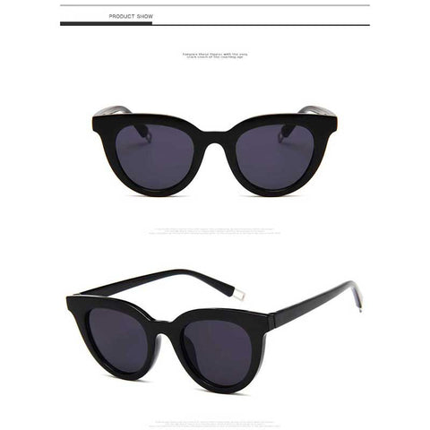 Cateye Sunglasses Men 2018 Retro Brand Designer Cat eye Sunglasses for Women Vintage Round Glasses Ladies Small Frame Eyewear