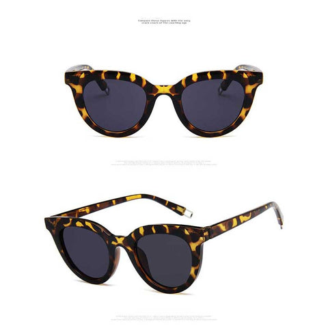 Cateye Sunglasses Men 2018 Retro Brand Designer Cat eye Sunglasses for Women Vintage Round Glasses Ladies Small Frame Eyewear