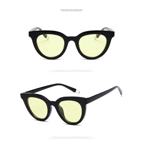 Cateye Sunglasses Men 2018 Retro Brand Designer Cat eye Sunglasses for Women Vintage Round Glasses Ladies Small Frame Eyewear