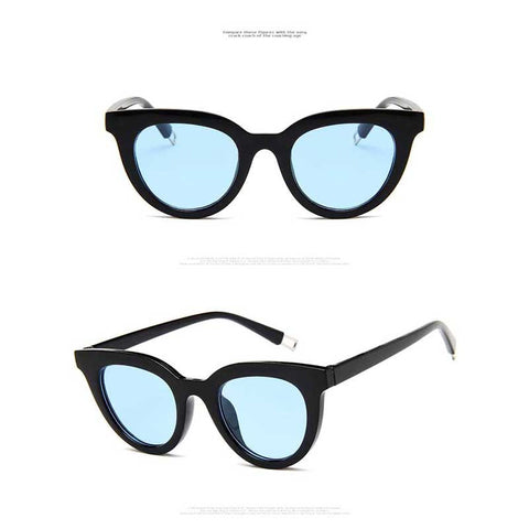 Cateye Sunglasses Men 2018 Retro Brand Designer Cat eye Sunglasses for Women Vintage Round Glasses Ladies Small Frame Eyewear