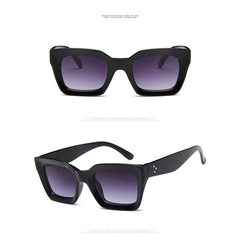 Stylish Sunglasses Women Brand Designer Luxury Vintage Square Big Sun glasses Fashion Oversize Retro Shades Female Rivet Glasses