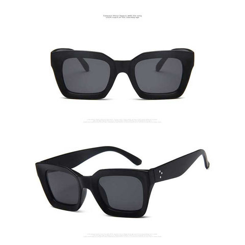 Stylish Sunglasses Women Brand Designer Luxury Vintage Square Big Sun glasses Fashion Oversize Retro Shades Female Rivet Glasses