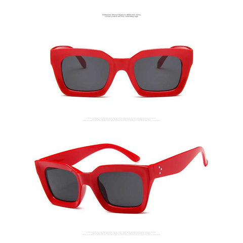 Stylish Sunglasses Women Brand Designer Luxury Vintage Square Big Sun glasses Fashion Oversize Retro Shades Female Rivet Glasses
