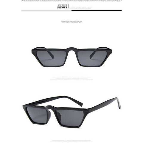 Sunglasses Women Retro Black Cat Eye Small Frame Sun glasses for Men Brand Designer Red Colorful Striped Glasses UV400 Eyewear