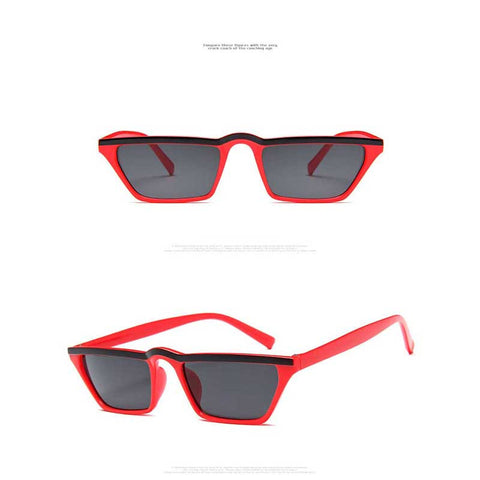 Sunglasses Women Retro Black Cat Eye Small Frame Sun glasses for Men Brand Designer Red Colorful Striped Glasses UV400 Eyewear