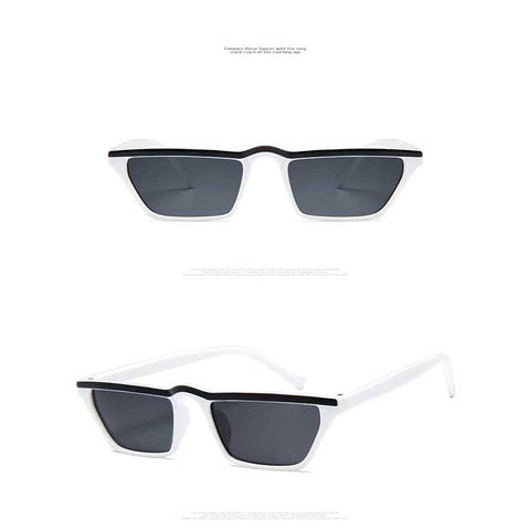 Sunglasses Women Retro Black Cat Eye Small Frame Sun glasses for Men Brand Designer Red Colorful Striped Glasses UV400 Eyewear