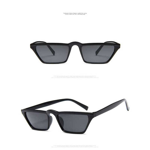 Sunglasses Women Retro Black Cat Eye Small Frame Sun glasses for Men Brand Designer Red Colorful Striped Glasses UV400 Eyewear