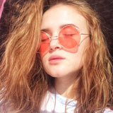 Circle Sunglasses Women Shades Vintage Round Lens Sunglasses For Ladies Fashion Female Metal Frame Retro Ocean Mirror Glasses