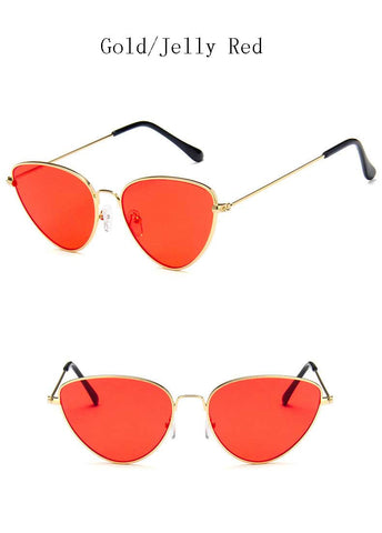 Sunglasses Women Retro Cat Eye Cheap Sun glasses Tinted Color Glasses Female Vintage Metal Frame Eyewear Fashion Ladies Shades