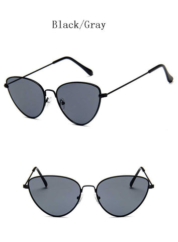 Sunglasses Women Retro Cat Eye Cheap Sun glasses Tinted Color Glasses Female Vintage Metal Frame Eyewear Fashion Ladies Shades