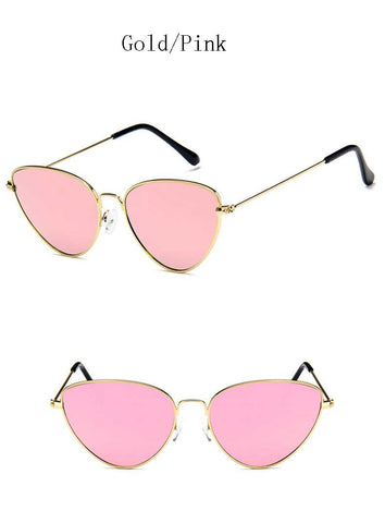 Sunglasses Women Retro Cat Eye Cheap Sun glasses Tinted Color Glasses Female Vintage Metal Frame Eyewear Fashion Ladies Shades