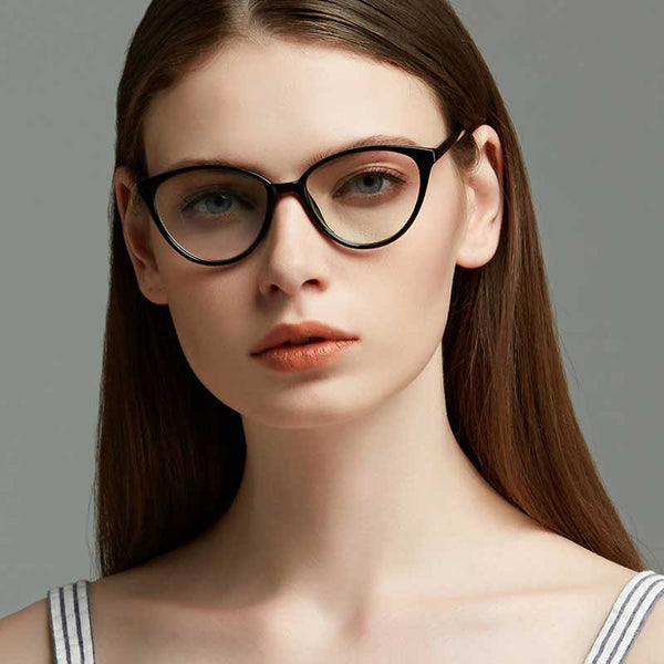 Cat Eye Glasses Ladies Vintage Clear Lens Eyewear Sexy Women Transpare 