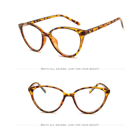 Cat Eye Glasses Ladies Vintage Clear Lens Eyewear Sexy Women Transparent Cateye Eyeglasses Female Retro Plastic Frame Eyewear