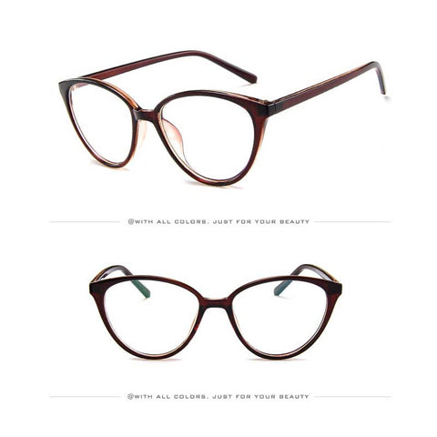 Cat Eye Glasses Ladies Vintage Clear Lens Eyewear Sexy Women Transparent Cateye Eyeglasses Female Retro Plastic Frame Eyewear