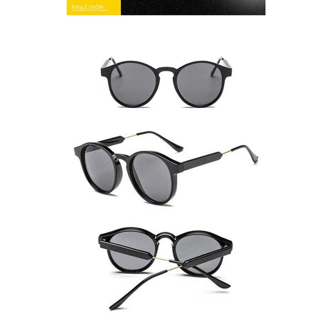 Circle Sunglasses Women Brand Designer 2018 Vintage Men Coating Mirror Sun Glasses Classic Lady Round Lens Glasses Retro Eyewear