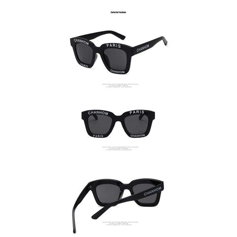 Letter Sunglasses Women 2018 Unique Retro Oversize Square Sun glasses Brand Men Fashion Coating Shades Vintage Big Frame Glasses