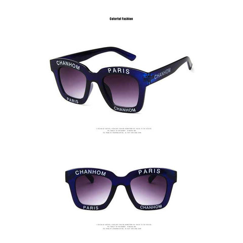 Letter Sunglasses Women 2018 Unique Retro Oversize Square Sun glasses Brand Men Fashion Coating Shades Vintage Big Frame Glasses
