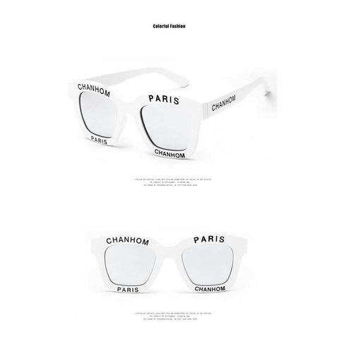 Letter Sunglasses Women 2018 Unique Retro Oversize Square Sun glasses Brand Men Fashion Coating Shades Vintage Big Frame Glasses