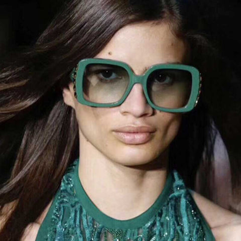 Oversized Sunglasses 2018 Women High Quality Vintage Square Gradient Sun glasses Fashion Female Retro Big Frame Glasses Eyewear