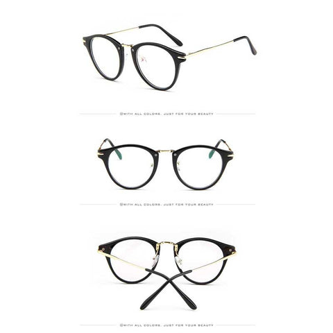 Clear Fashion Glasses Vintage Eyeglasse Women Transparent Eyewear Men Sexy Ladies Retro Metal Frame Glasses Unisex Sun glasses