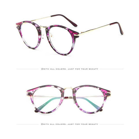 Clear Fashion Glasses Vintage Eyeglasse Women Transparent Eyewear Men Sexy Ladies Retro Metal Frame Glasses Unisex Sun glasses