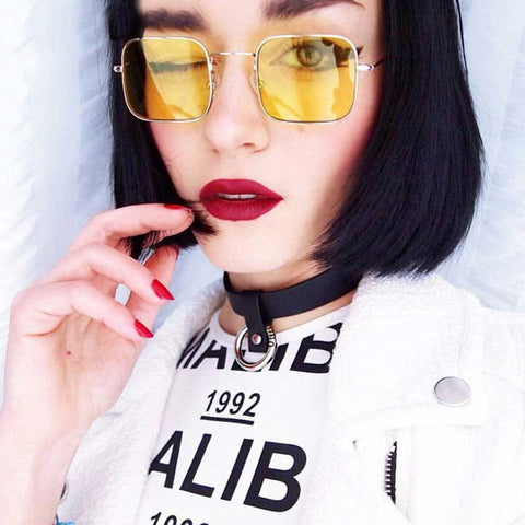 Trendy Sunglasses 2018 Women Shades Men Tinted Glasses New Small Retro Brand Unisex Vintage Gold Metal Frame Square Sun glasses