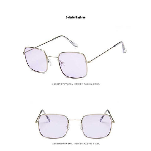 Trendy Sunglasses 2018 Women Shades Men Tinted Glasses New Small Retro Brand Unisex Vintage Gold Metal Frame Square Sun glasses