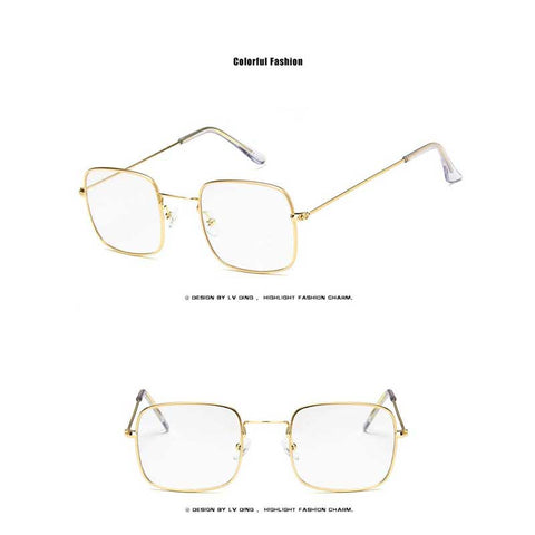 Trendy Sunglasses 2018 Women Shades Men Tinted Glasses New Small Retro Brand Unisex Vintage Gold Metal Frame Square Sun glasses