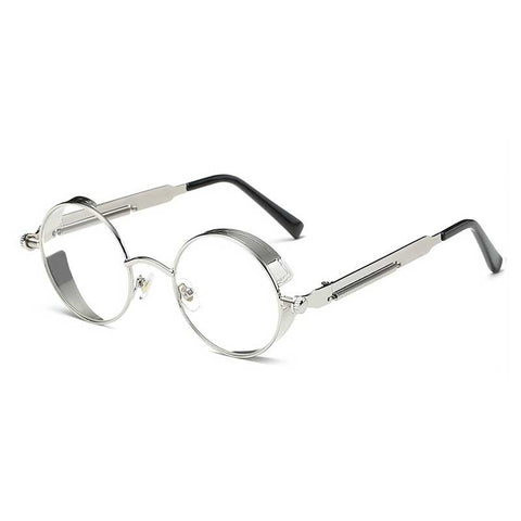 Gothic Steampunk Sunglasses for Men Women Vintage Round Retro Steam Punk Sun glasses Brand Designer Metal Coating Lens Glasses