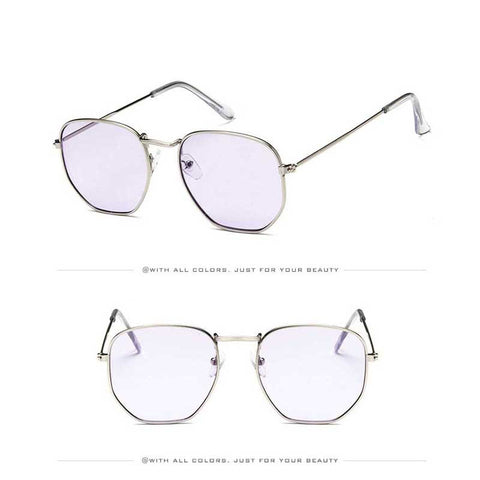 Vintage Sunglasses Women Brand Designer Men Square Polygon Glasses Retro Small Sun Glasses for Female Coating Shades Glasses