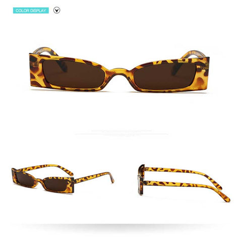 Fashion Women Sunglasses 2018 Vintage Small Frame Glasses Ladies Retro Eyewear Ladies Square Coating Sun Glasses Female Shades