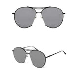 Sunglasses Women Retro Oval Sun Glasses Brand Designer Men Vintage Twin Beam Metal Frame Glasses Fashion Ocean Eyewear UV400