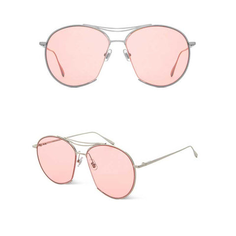 Sunglasses Women Retro Oval Sun Glasses Brand Designer Men Vintage Twin Beam Metal Frame Glasses Fashion Ocean Eyewear UV400