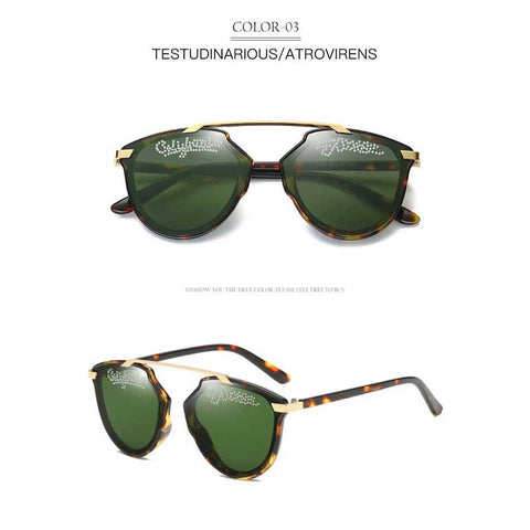 Cateyes Women Sunglasses Vintage Brand Designer Fashion Retro Diamond Coating Glasses Elegant Ladies Cat eye Sun glasses Eyewear