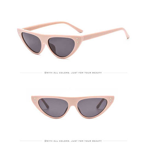 Cat Eye Sunglasses for Women Brand Designer Retro Rivet Sun glasses Female Cateye Coating Glasses Fashion Vintage Eyewear UV400