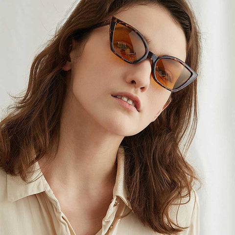 Cateye Sunglasses 2018 Brand Designer Women Vintage Sun glasses for Female Cat Eye Red Black Glasses Sexy Ladies Retro Eyewear