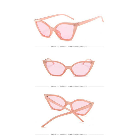 Cateye Sunglasses 2018 Brand Designer Women Vintage Sun glasses for Female Cat Eye Red Black Glasses Sexy Ladies Retro Eyewear