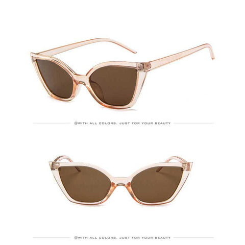 Cateye Sunglasses 2018 Brand Designer Women Vintage Sun glasses for Female Cat Eye Red Black Glasses Sexy Ladies Retro Eyewear