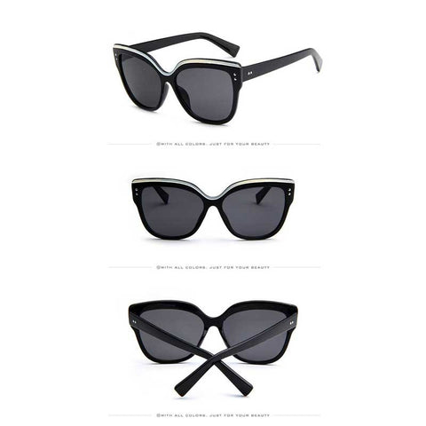 Cateye Sunglasses Woman UV400 Vintage Cat eye Sun glasses Sexy Ladies Fashion Shades Female Plasitc Retro Coating Mirror Glasses