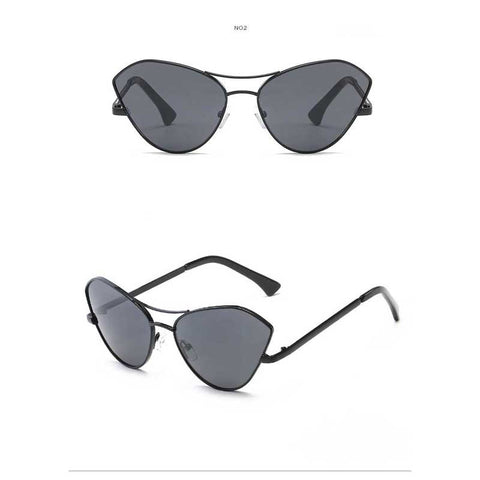 2018 Cat Eye Sun glasses for Women New Gradient Lens Metal Sun glasses Ladies Vintage Red Glasses Female Retro Alloy Eyewear