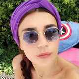Sunglasses Women Men Fashion Vintage Small Square Alloy Sun glasses Ladies Vintage Ocean Lens Glasses Retro Small Frame Eyewear