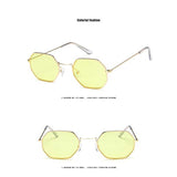Sunglasses Women Men Fashion Vintage Small Square Alloy Sun glasses Ladies Vintage Ocean Lens Glasses Retro Small Frame Eyewear
