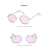 Sunglasses Women Men Fashion Vintage Small Square Alloy Sun glasses Ladies Vintage Ocean Lens Glasses Retro Small Frame Eyewear