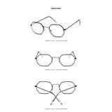 Sunglasses Women Men Fashion Vintage Small Square Alloy Sun glasses Ladies Vintage Ocean Lens Glasses Retro Small Frame Eyewear