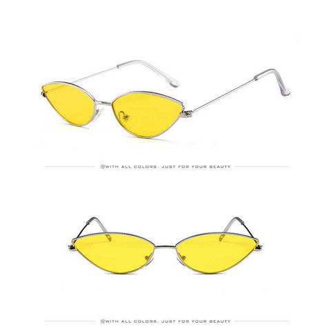 Sunglasses Women 2018 Brand Designer Fashion Sexy Ladies Small Cateye Sun glasses Metal Frame Cat Eye Glasses Vintage Shades
