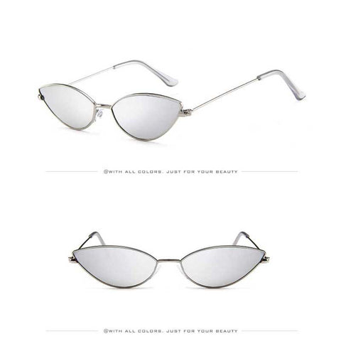 Sunglasses Women 2018 Brand Designer Fashion Sexy Ladies Small Cateye Sun glasses Metal Frame Cat Eye Glasses Vintage Shades